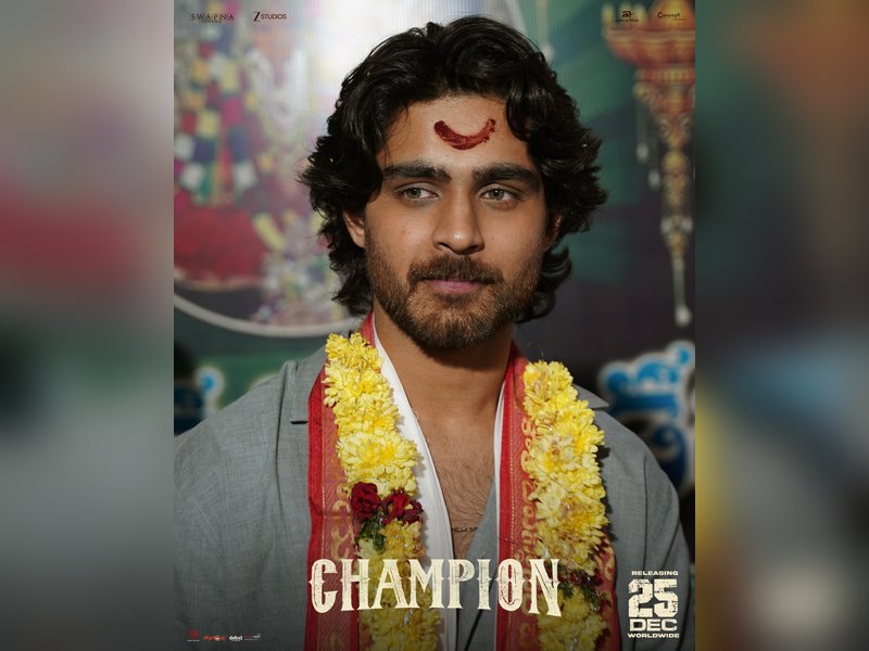 Actor Roshan offers prayers at the Sri Bhadrakali Temple ahead of Champion's release (Photo Credit: Swapna Cinemas/Instagram)