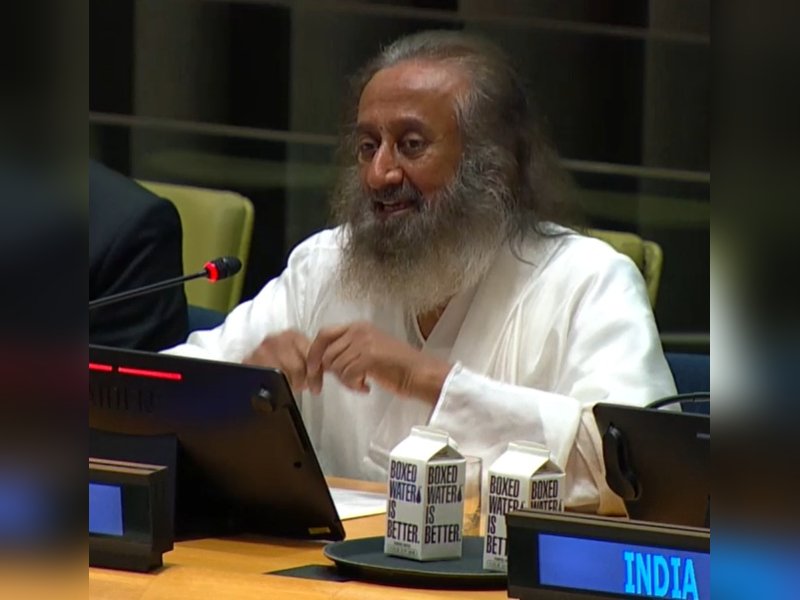 Sri Sri Ravi Shankar brings Lord Krishna's lesson of meditation to UN
