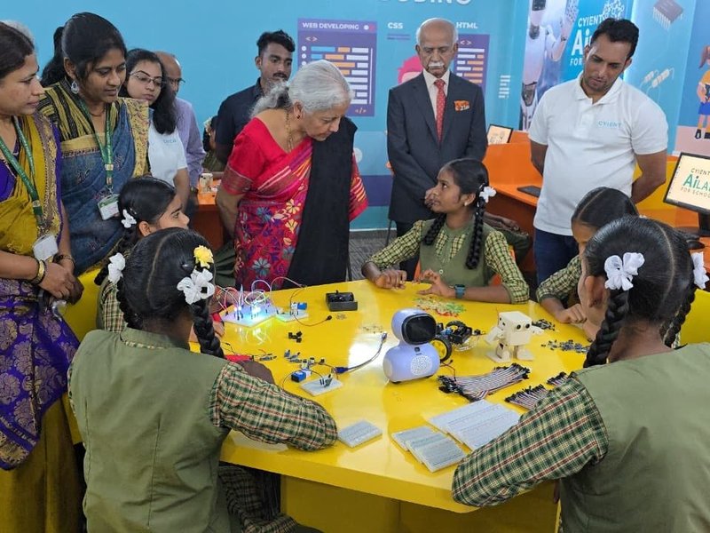 Sitharaman launches project to develop AI, STEM & robotics labs in govt schools in Karnataka