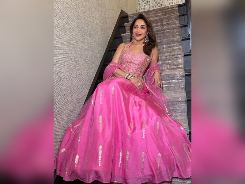 Madhuri Dixit looks ethereal in an all-pink lehenga