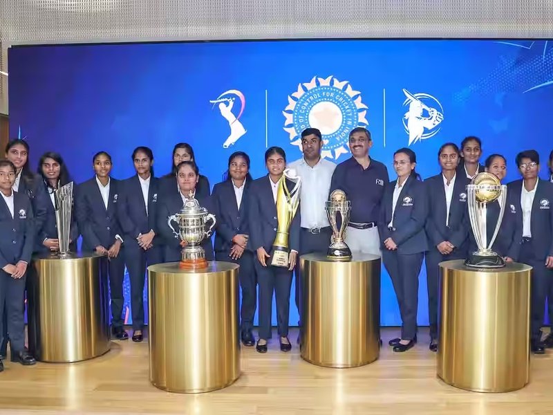 World Cup-winning Indian blind women’s team visits BCCI headquarters (Credit: BCCI)