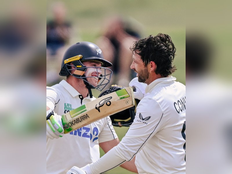 3rd Test: Conway, Latham set 462-run target for West Indies on Day 4 (Credit: X/Blackcaps)