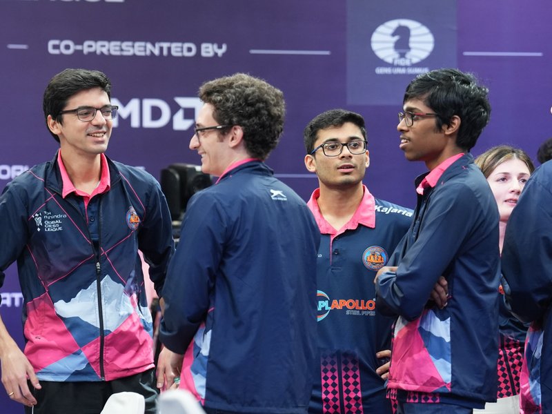 Alpine SG Pipers beat Triveni Continental Kings to be crowned champions of Season 3 of the Global Chess League (GCL) as Alaskan Knights finish third on the final day of the event at the Royal Opera House in Mumbai on Tuesday. Photo credit: GCL