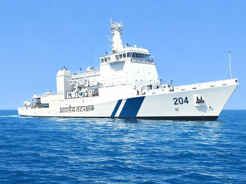 आधुनिक हथियार व रिमोट कंट्रोल गन से लैस तटरक्षक बल का स्वदेशी पोत 
