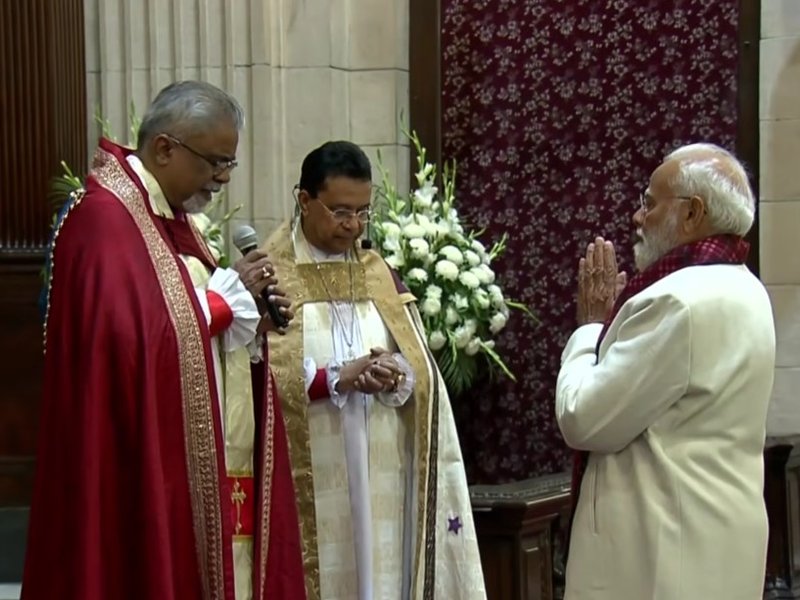PM Modi joins Christmas prayers at Delhi church, extends message of peace and harmony