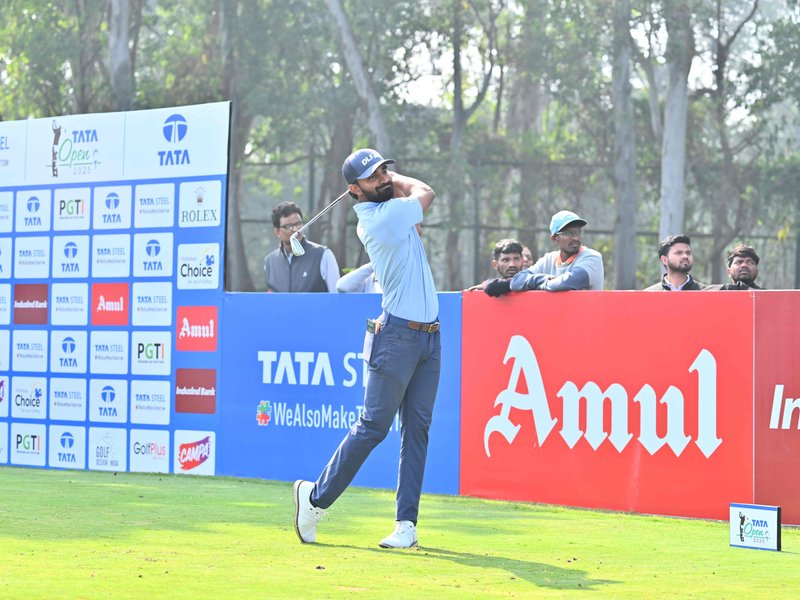 Shubham Jaglan and Yuvraj Sandhu go neck-and-neck in two-horse race heading into final round of Tata Open 2025 in PGTI’s season-finale, being played at the Beldih and Golmuri golf courses in Jamshedpur. Photo credit: PGTI