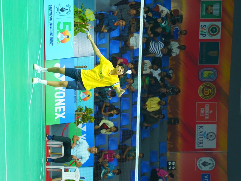 Surya Tamiri to meet Tanvi Patri in women’s summit clash; Rithvik and Bharat to face off in men’s final of the Senior National Badminton Championships in Vijayawada on Saturday. Photo credit: BAI