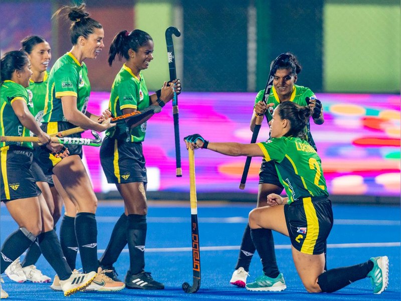 Ranchi Royals enjoy dominant 5-0 win over Shrachi Bengal Tigers in Season 2025-26 of Women's Hockey India League) HIL) at the Marang Gomke Jaipal Singh Munda Astro Turf Stadium in Ranchi on Tuesday. Photo credit: Hockey India