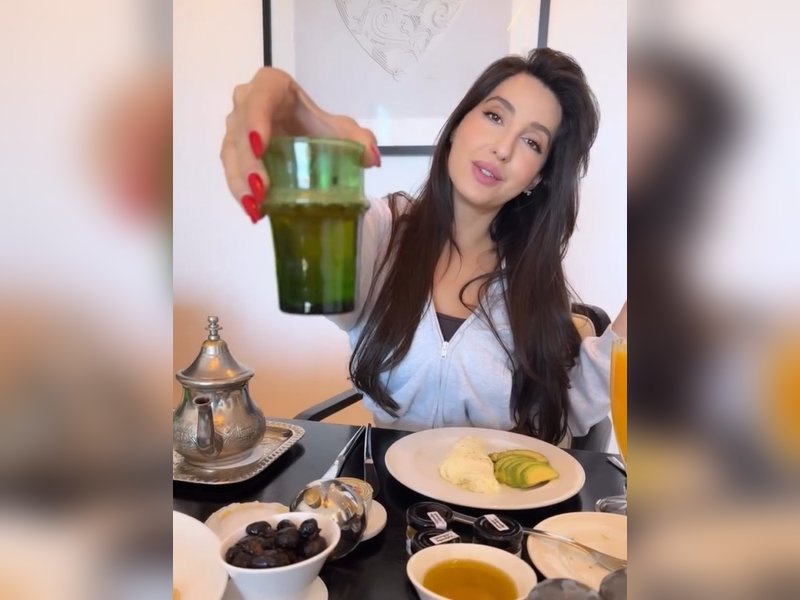 Nora Fatehi teaches the traditional 'Moroccan' style of pouring tea