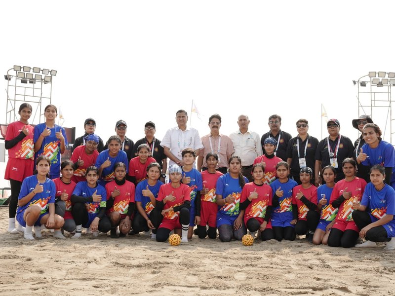 Local favourite Prasanna Bendre bags Tanding gold; Tamil Nadu win big in Beach Volleyball in the Khelo India Beach Games 2026 in Diu on Thursday. Photo credit: KIBG 2026