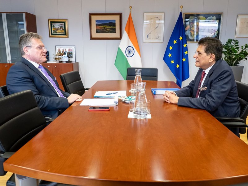 भारत-ईयू फ्री ट्रेड एग्रीमेंट पर पीयूष गोयल ने ब्रसेल्स में मारोस सेफकोविक से की बातचीत