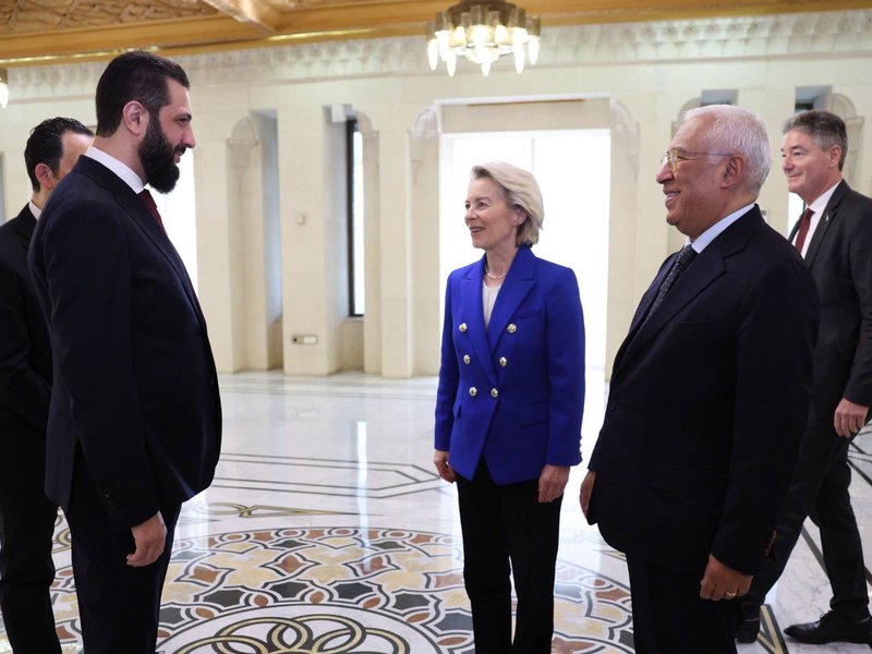 EU leaders meet Syrian President al-Sharaa in Damascus