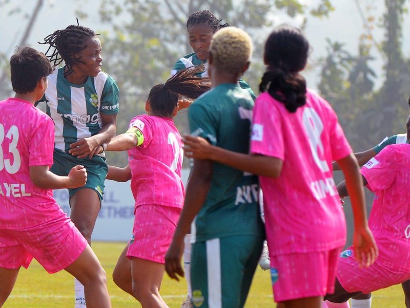 Emem hat-trick powers Kickstart to victory over Sesa in the Indian Women’s League 2025-26 at the National Centre of Excellence in Kolkata, on Friday. Photo credit: IWL