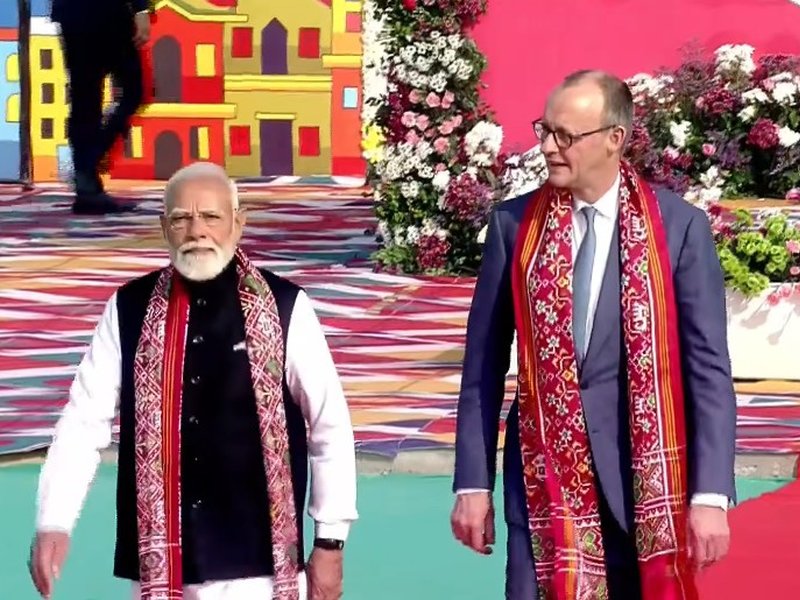 PM Modi, German Chancellor Merz share festive moments at International Kite Festival