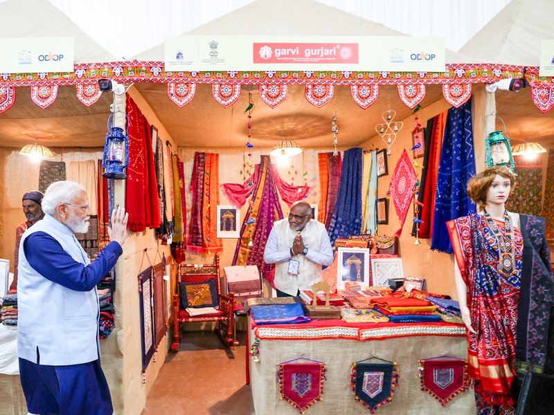 Prime Minister Narendra Modi takes part in the Vibrant Gujarat Regional Conference for the Kutch and Saurashtra region, in Rajkot, Gujarat, Sunday, January 11, 2026. (Photo: IANS/PMO)