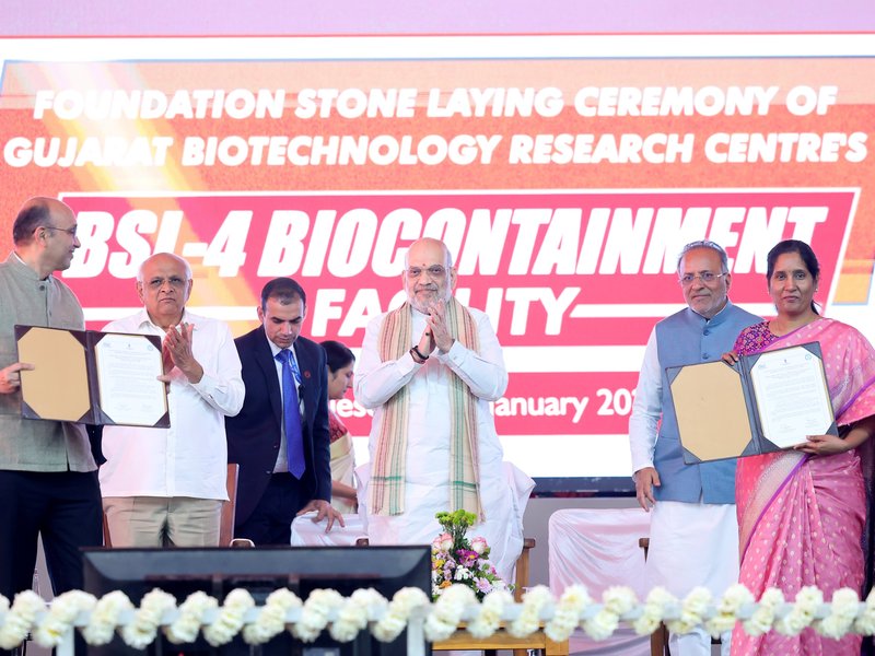 HM Shah lays foundation stone for India's first state-run BSL-4 lab in Gandhinagar