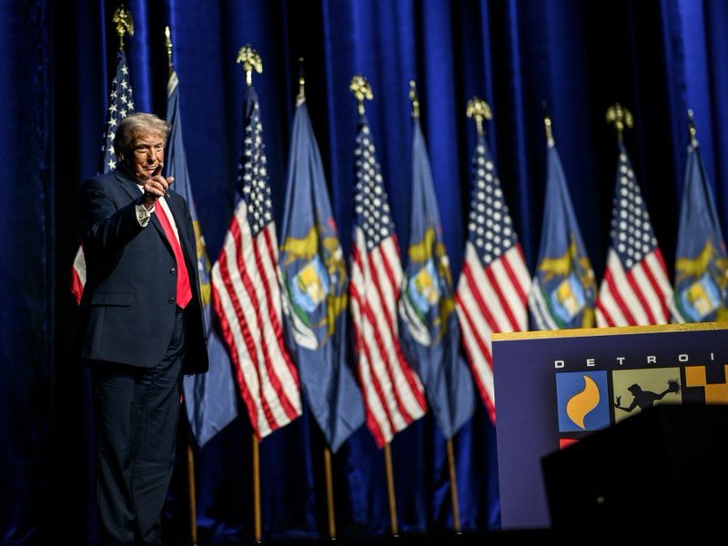 Trump says US economy rebounded in first year