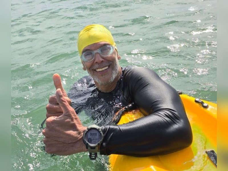 7.20 घंटे में 15 किमी तैराकी कर मिलिंद सोमन ने तोड़ा अपना रिकॉर्ड, बताया क्यों है अंकिता पर नाज?