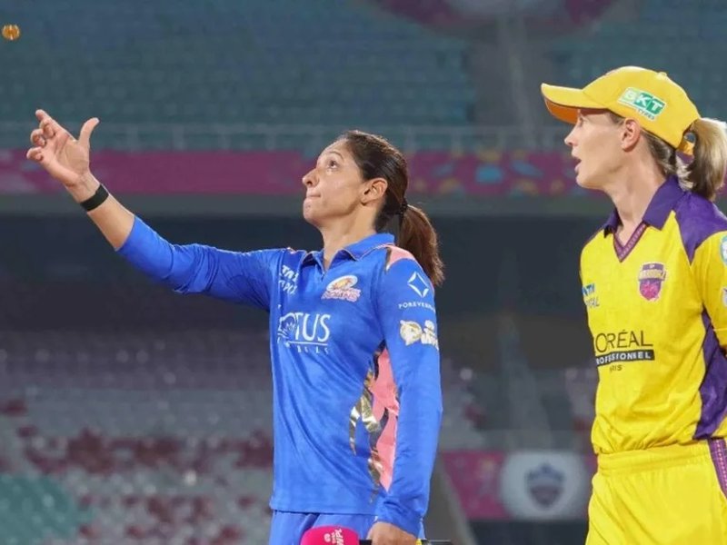 Unchanged UP Warriorz elect to bowl first against Mumbai Indians, Sciver-Brunt comes into playing XI for their match in the Women's Premier League (WPL) 2026 at the Dr. DY Patil Stadium in Navi Mumbai on Thursday. Photo credit: IANS