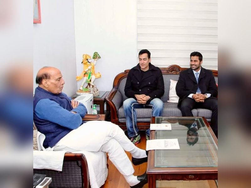 सुधांशु पांडेय ने राजनाथ सिंह से की मुलाकात, बोले- उनके विचारों में अद्भुत दूरदर्शिता