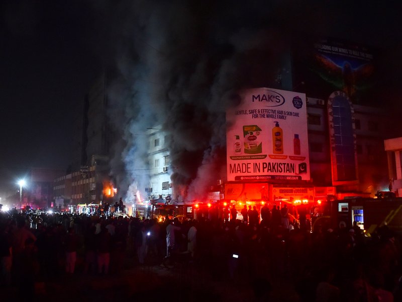 People in Karachi protest over delayed justice for Gul Plaza fire victims
