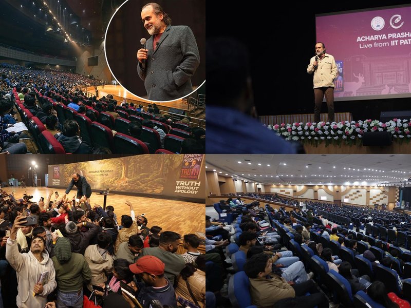 Philosopher Acharya Prashant’s Patna visit: Two sessions, thousands in attendance