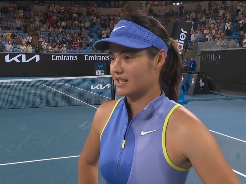 Emma Raducanu dispatches Thailand’s Sawangkaew in first round of women's singles at the Australian Open in Melbourne on Sunday. Photo credit: Australian Open/X