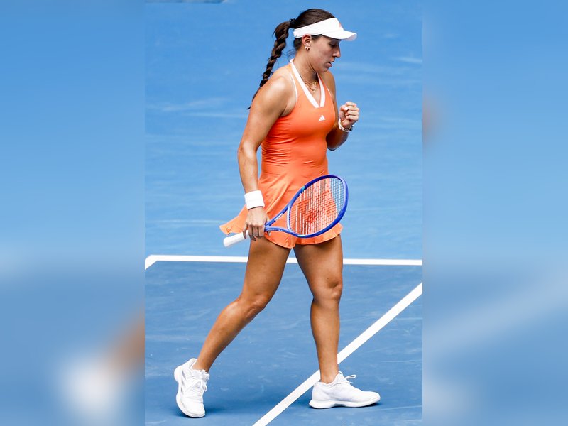 Jessica Pegula outlasts Madison Keys in straight sets in Berlin on Friday. Photo credit: ATP Tour