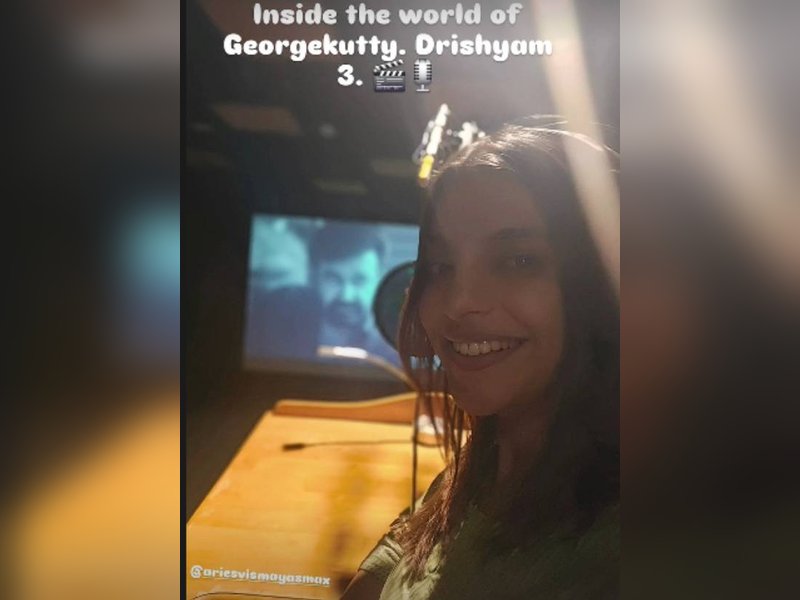 Santhi Mayadevi dubs for Mohanlal's 'Drishyam 3' (Photo Credit: Santhi Mayadevi/Instagram)