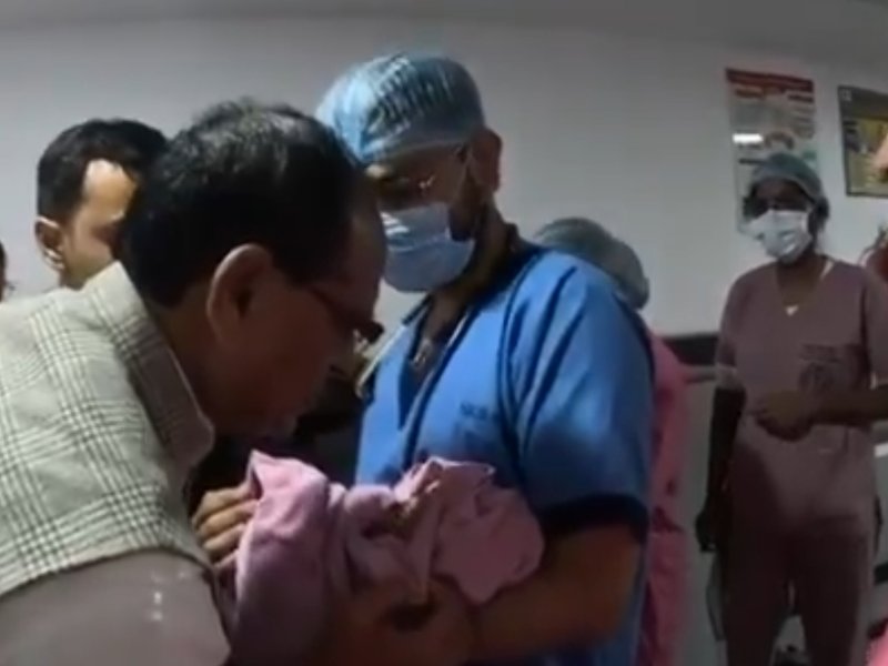 Shivraj Singh Chouhan welcomes his granddaughter as Kartikey becomes father (Photo: @ChouhanShivraj/X)