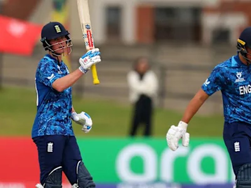 Afghanistan, England enter super six with perfect win record in the Men's U19 World Cup in Windhoek, Namibia, on Wednesday. (Photo credit: ICC)