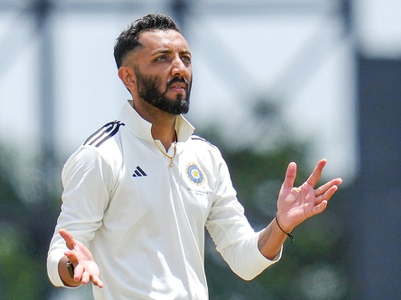 Dharmendrasinh Jadeja was one of the star performers as Saurashtra thrash Punjab inside two days to stay alive in knockouts race in the Ranji Trophy season 2025-26 at the Niranjan Shah Stadium Ground C in Rajkot on Friday. Photo credit: SCA