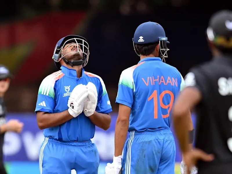 India continue winning run with seven-wicket win over New Zealand in the 2026 ICC Men’s U19 Cricket World Cup at the Queens Sports Club in Bulawayo, Zimbabwe, on Saturday. Photo credit: ICC