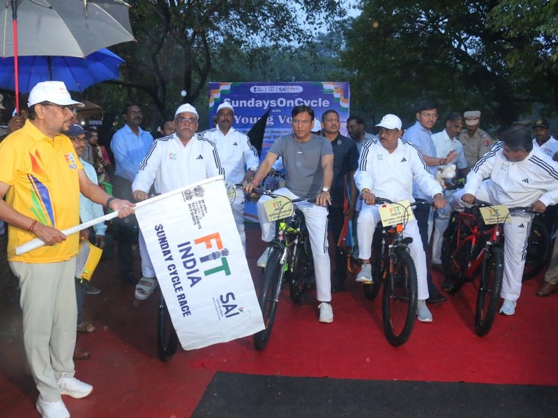 Historic Fit India Sundays on Cycle unfolds at Attari Border on Republic Day Eve (Credit: SAI)