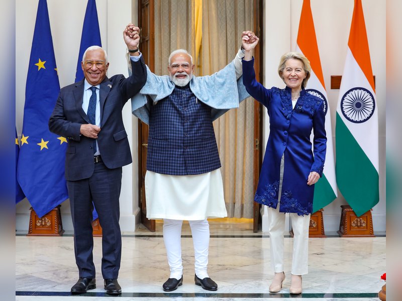 EU leaders meet PM Modi, say looking forward to fruitful summit 