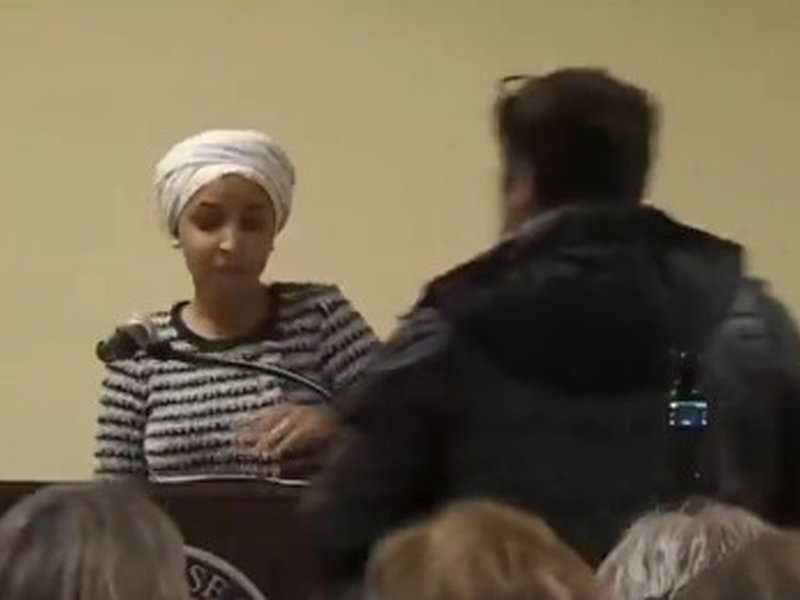 Ilhan Omar sprayed with unknown substance during Minneapolis town hall 