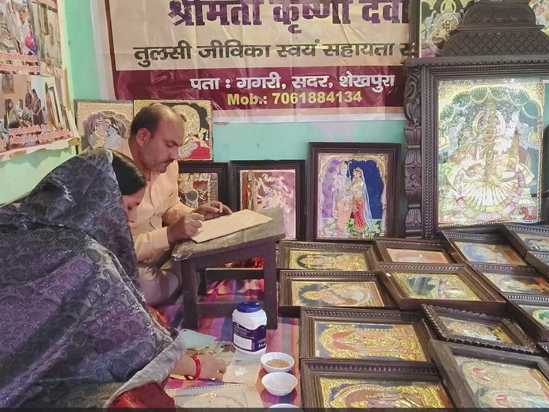 Tanjore paintings: JEEViKA empowers Bihar’s Krishna Devi to combine art with livelihood