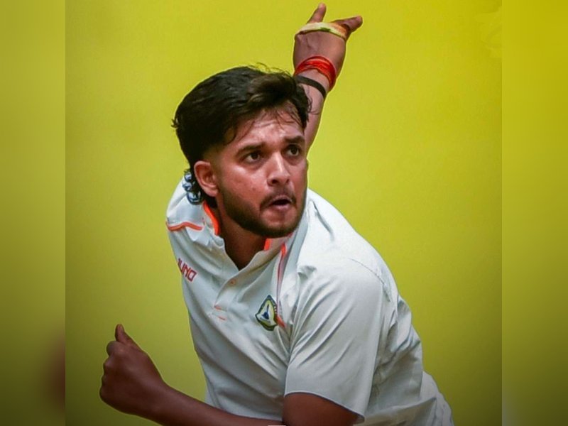 Harsh Dubey picks 6-37 as Vidarbha take upper hand against Uttar Pradesh in must-win clash in their Elite Group A clash in the Ranji Trophy 2025-26 at the VCA Stadium in Nagpur on Thursday. Photo credit: VCA/X