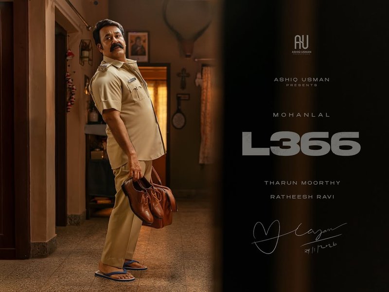 Mohanlal plays a character called T S Lovelajan in Tharun Moorthy's #L366 (Photo Credit: Mohanlal/Instagram)