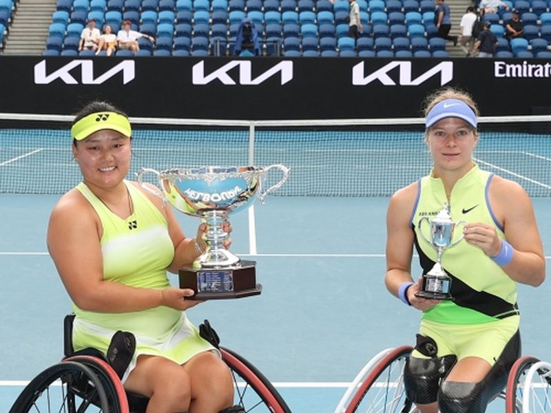 Aus Open: Xiaohui Li wins women’s wheelchair final to lift maiden Grand Slam title (Credit: X/WTA)