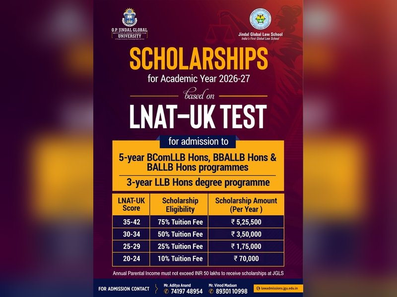Jindal Global Law School closing early admissions on February 28