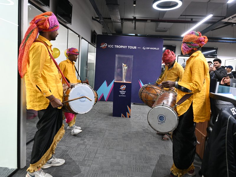IANS welcomes ICC Men’s T20 World Cup 2026 Trophy with dhol, dance and desi tadka