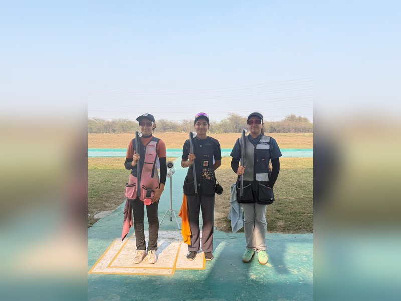 Manisha, Bhowneesh top trap T1 finals (Credit: NRAI)