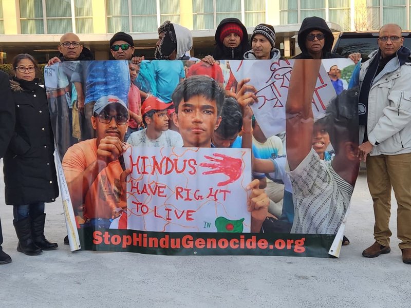 Hindus protest in Washington over human rights violations in Bangladesh 