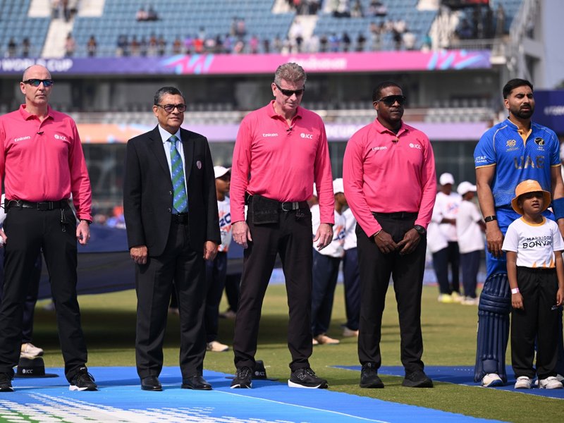 Roly Black becomes first Irish umpire to stand in a T20 World Cup game (Credit: X/Cricket Ireland)