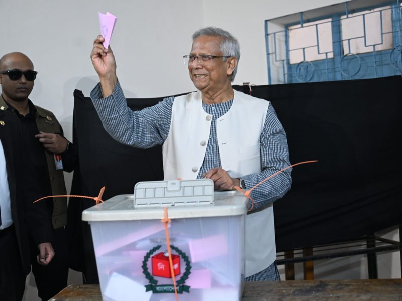 'Birthday of new Bangladesh': Yunus after casting vote in general elections 