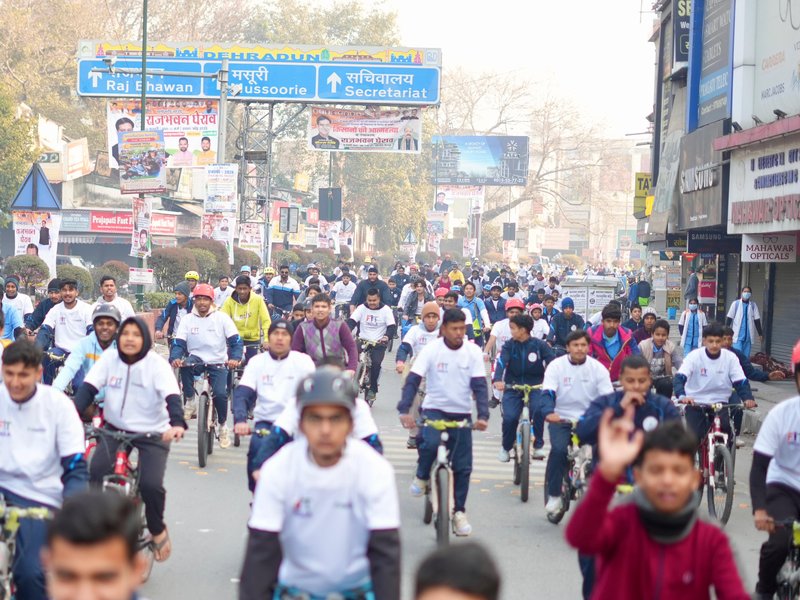 Fit India Sundays on Cycle draws thousands nationwide, marks 61st edition with grand celebration in Dehradun (Credit: SAI)