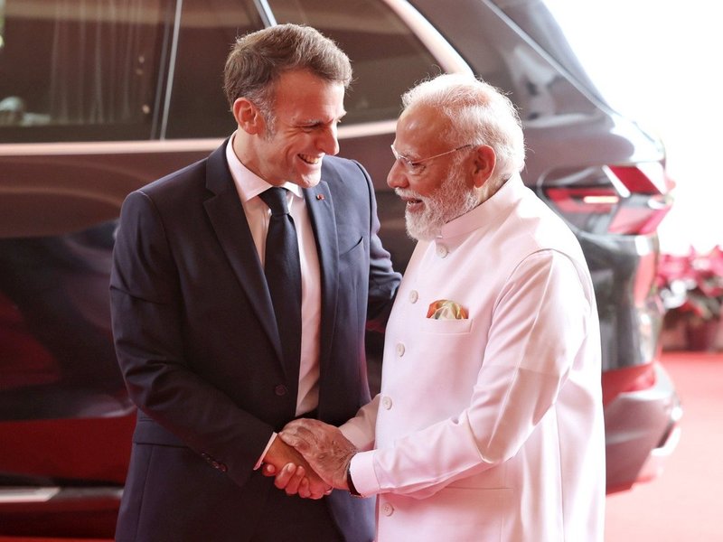 Macron- PM Modi Meet