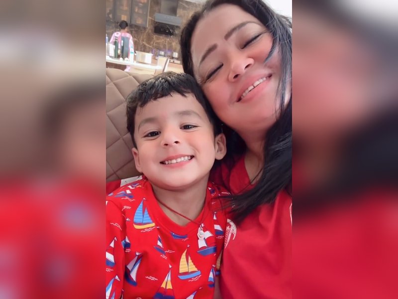 Bharti Singh showers love and kisses over her three-year-old ‘Kanha’