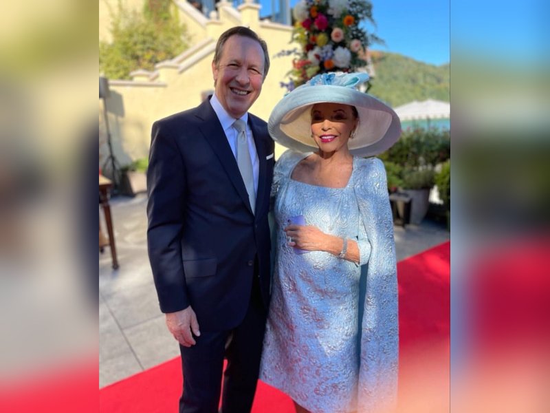 Joan Collins celebrates 24 years of marriage with Percy Gibson marking her longest relationship